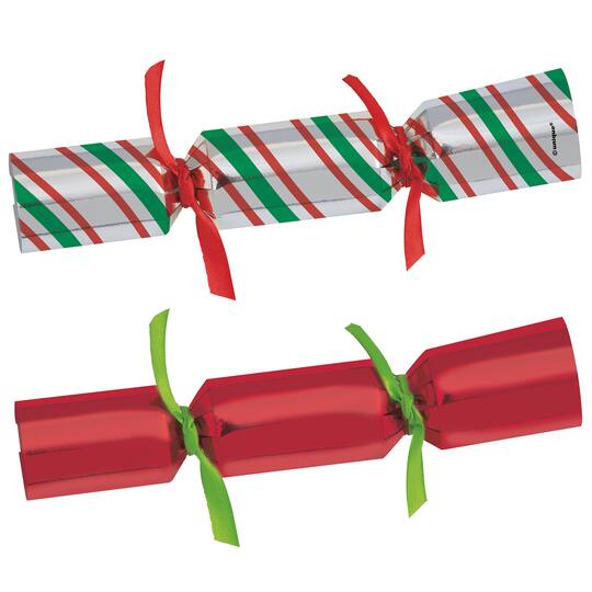 Red And Green Christmas Crackers Christmas Party Favors